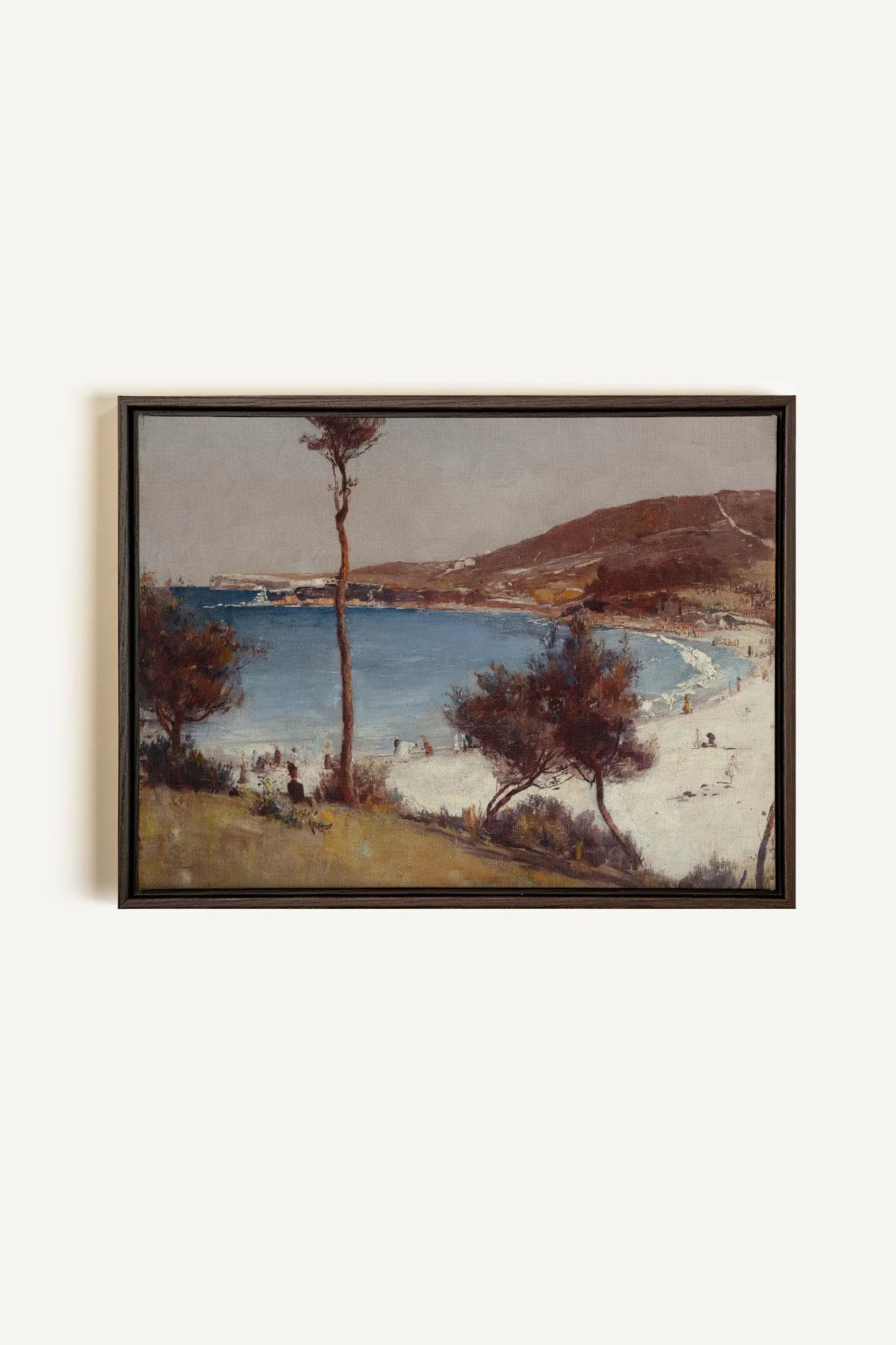 SEAFOAM MEMORIES, Oeuvre sur toile étirée, encadré Brun Noyer