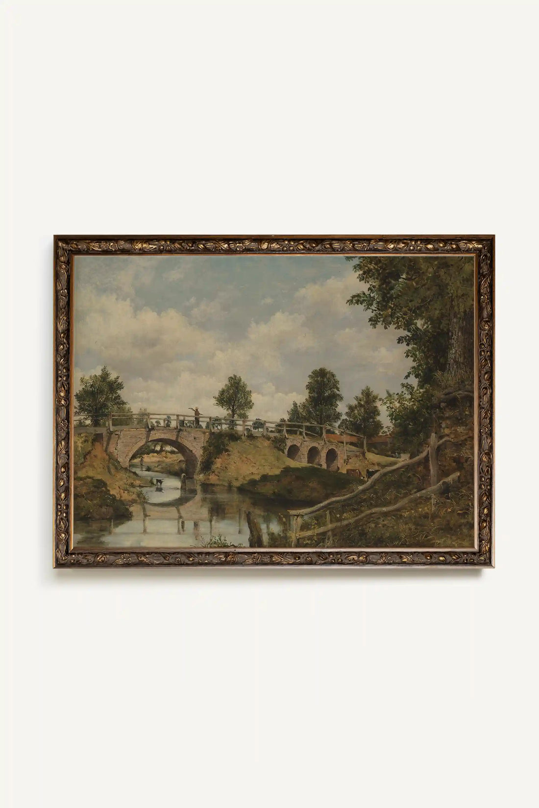 SENTIER DU TEMPS, Oeuvre sur toile rigide, encadré Vintage Bronze