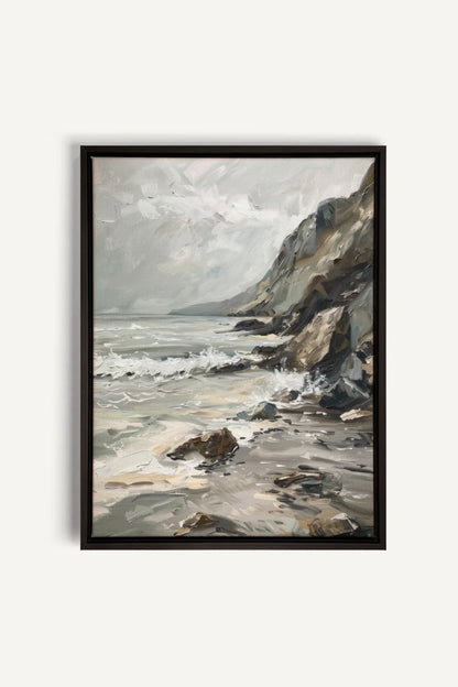 OLEKA CANVAS - SHADED SHORES, Oeuvre sur toile étirée, encadré Noir