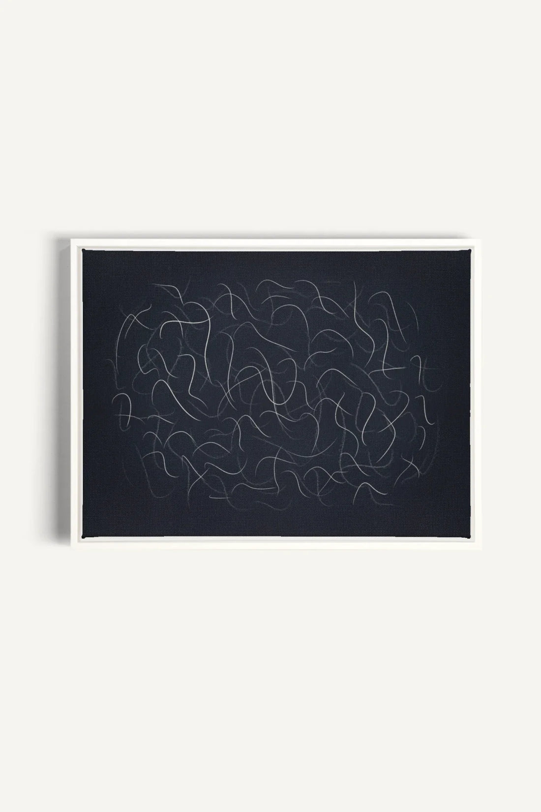 OLEKA CANVAS - Shadow, Oeuvre sur toile étirée, encadré Blanc