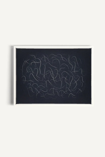 OLEKA CANVAS - Shadow, Oeuvre sur toile étirée, encadré Blanc