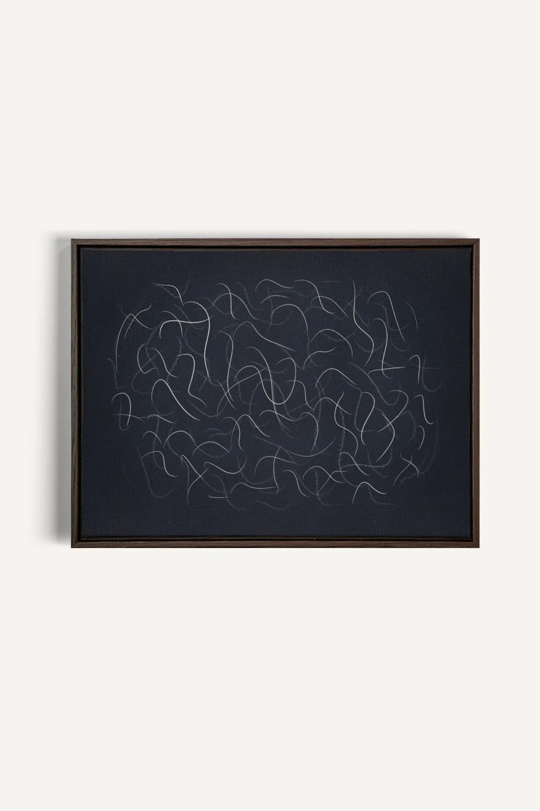 OLEKA CANVAS - Shadow, Oeuvre sur toile étirée, encadré Brun Noyer