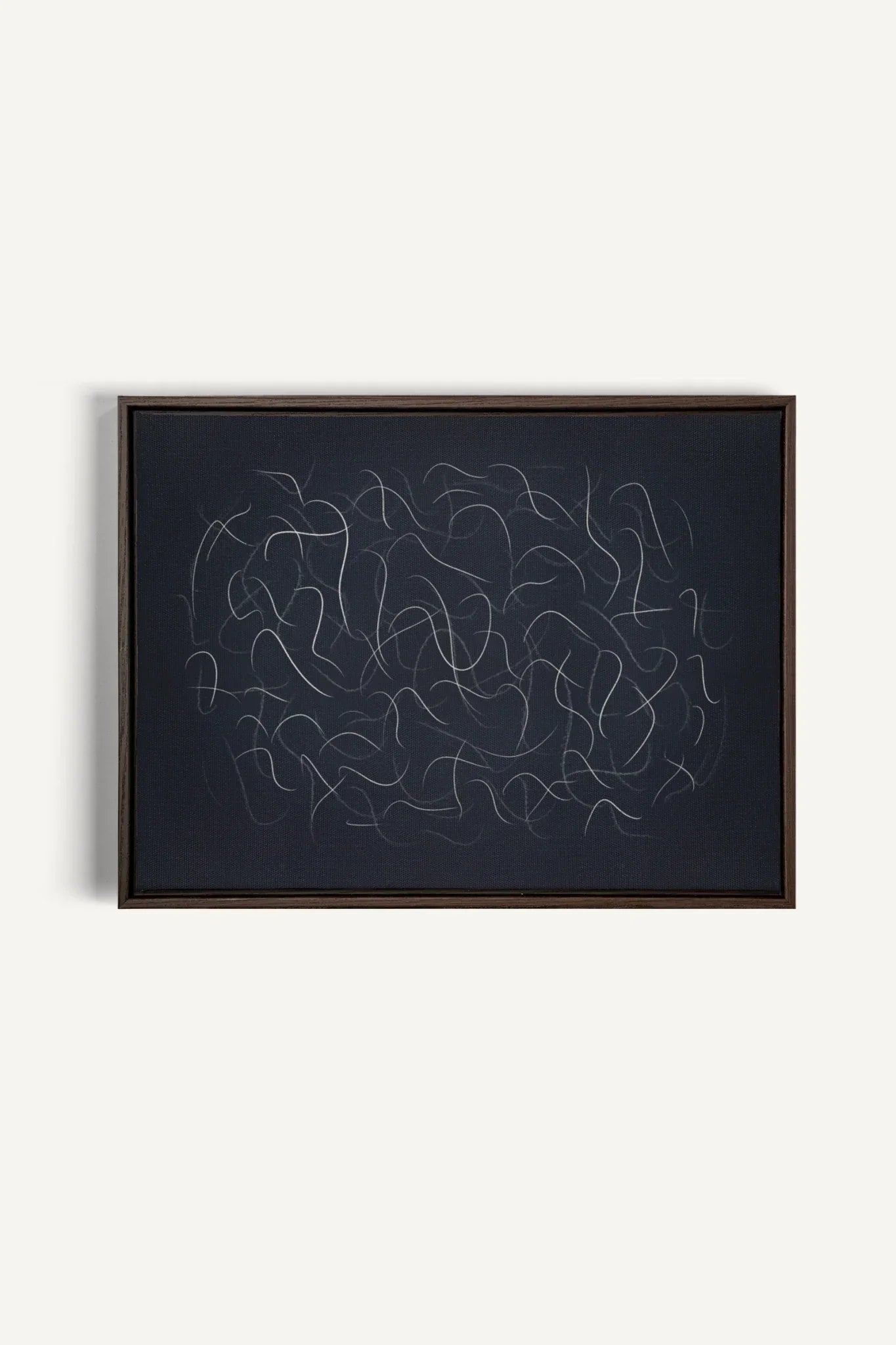 OLEKA CANVAS - Shadow, Oeuvre sur toile étirée, encadré Brun Noyer