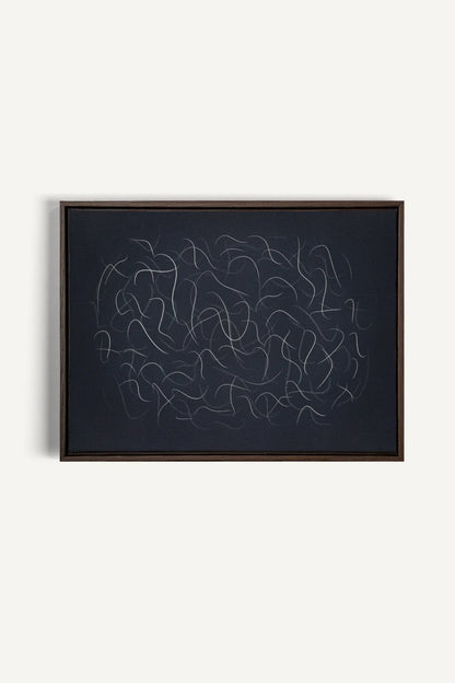 OLEKA CANVAS - Shadow, Oeuvre sur toile étirée, encadré Brun Noyer