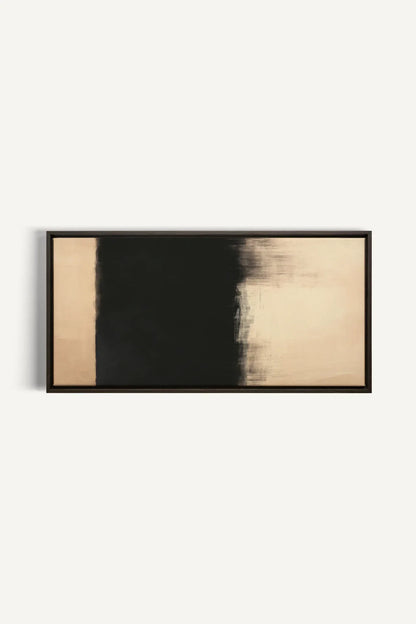 OLEKA CANVAS - SHADOW MEETS LIGHT, Oeuvre sur toile étirée, encadré Brun Noyer