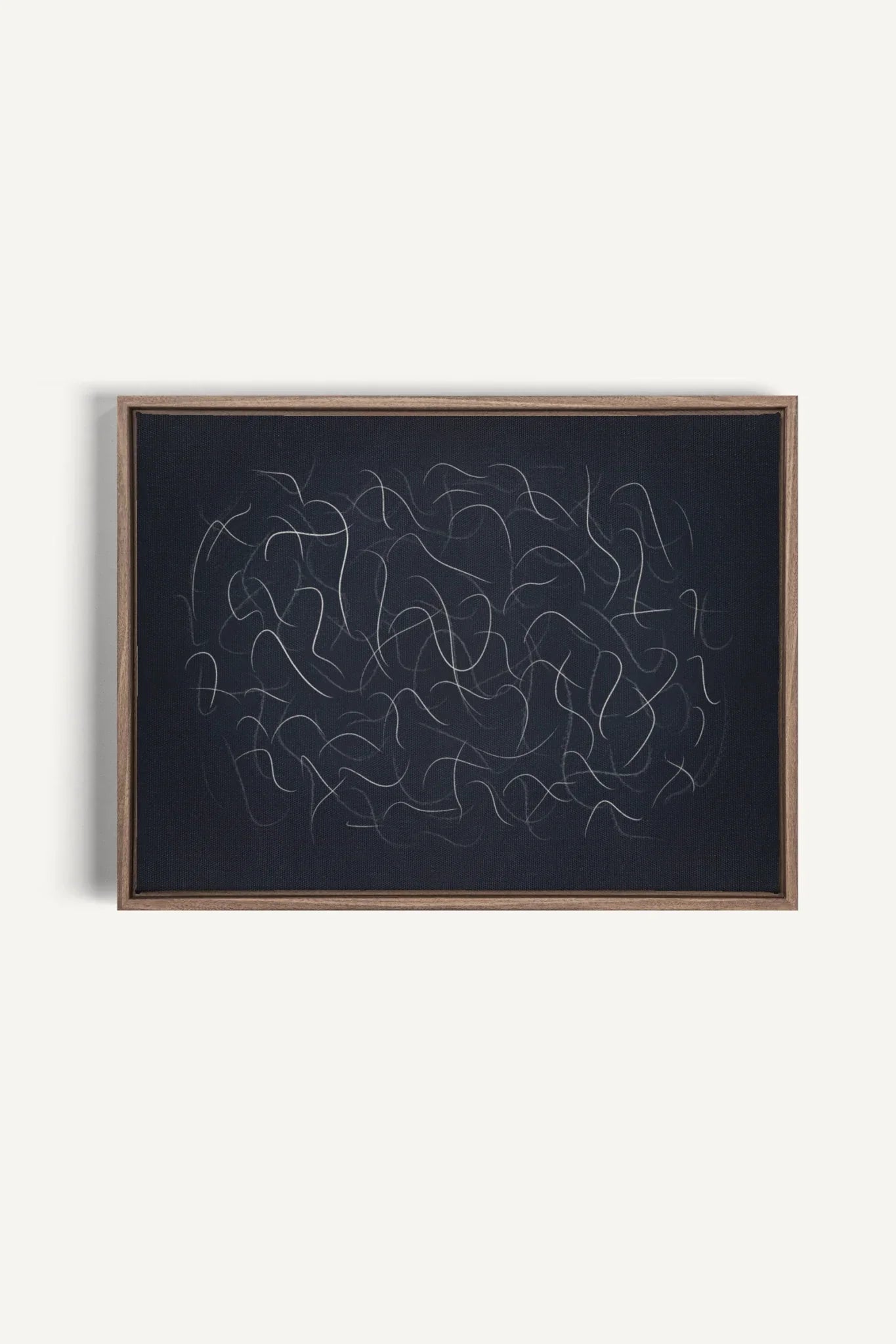OLEKA CANVAS - Shadow, Oeuvre sur toile étirée, encadré Brun Chêne