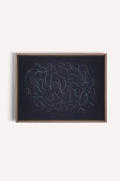 OLEKA CANVAS - Shadow, Oeuvre sur toile étirée, encadré Brun Chêne