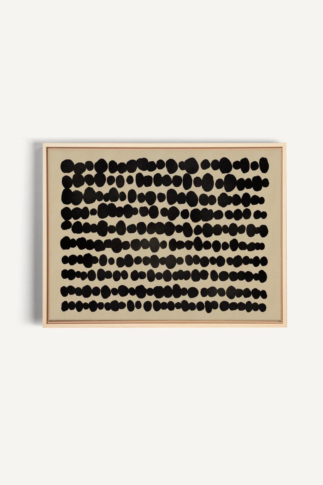 OLEKA CANVAS - SHADOW SCRIPT, Oeuvre sur toile étirée, encadré Naturel Clair