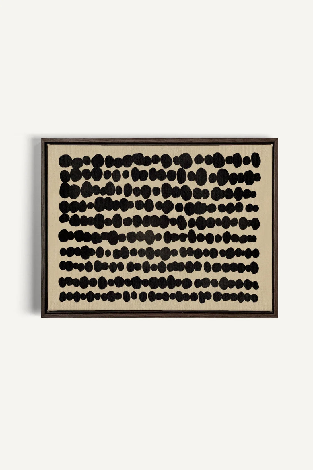 OLEKA CANVAS - SHADOW SCRIPT, Oeuvre sur toile étirée, encadré Brun Noyer