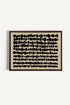 OLEKA CANVAS - SHADOW SCRIPT, Oeuvre sur toile étirée, encadré Brun Noyer