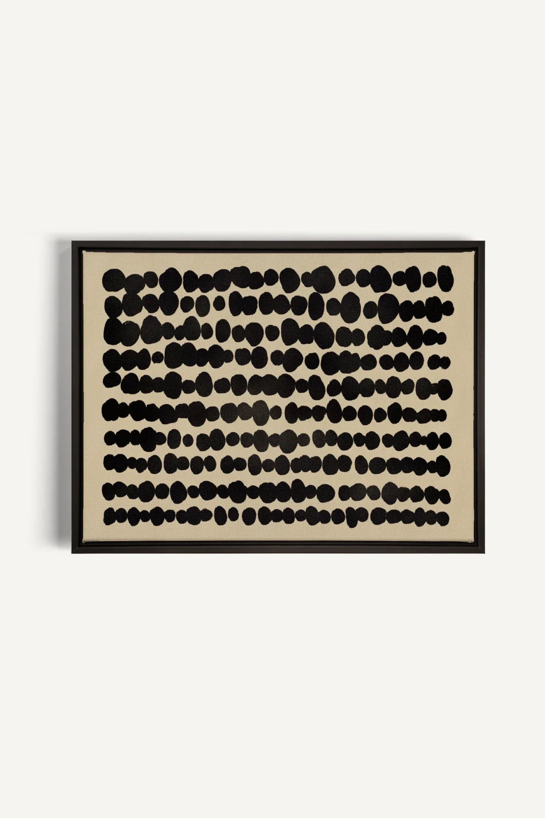 OLEKA CANVAS - SHADOW SCRIPT, Oeuvre sur toile étirée, encadré Noir