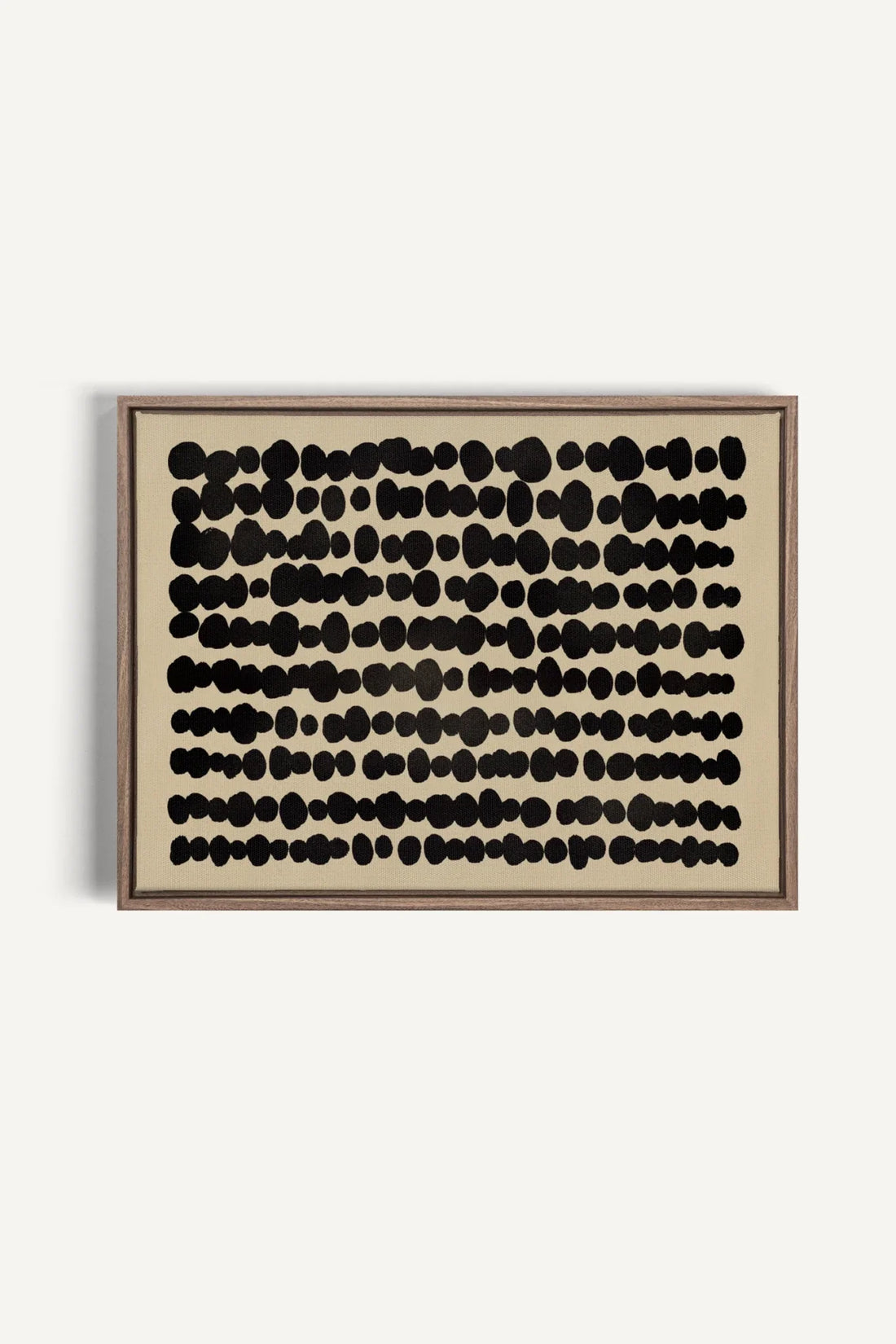 OLEKA CANVAS - SHADOW SCRIPT, Oeuvre sur toile étirée, encadré Brun Chêne