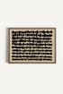 OLEKA CANVAS - SHADOW SCRIPT, Oeuvre sur toile étirée, encadré Brun Chêne