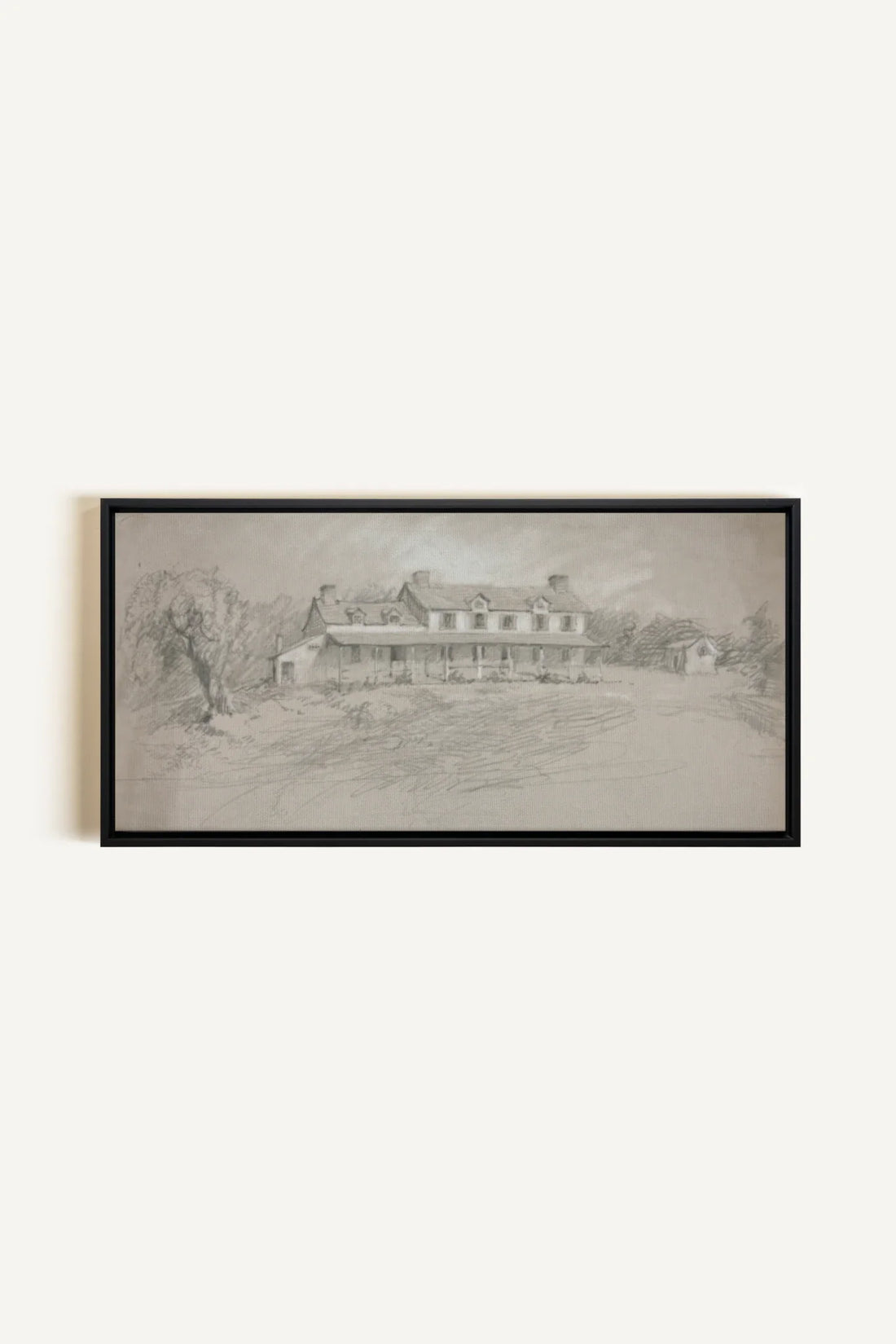 SHADOWED HOUSE, Oeuvre sur toile étirée, encadré Noir