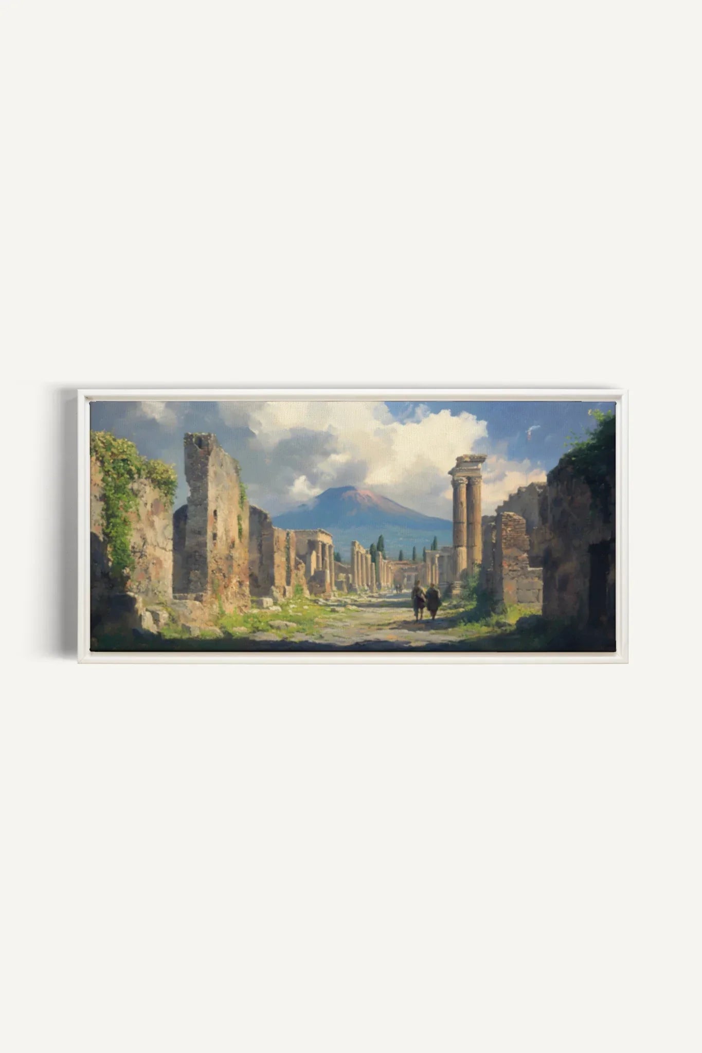 OLEKA CANVAS - SHADOWS OF THE PAST, Oeuvre sur toile étirée, encadré Blanc