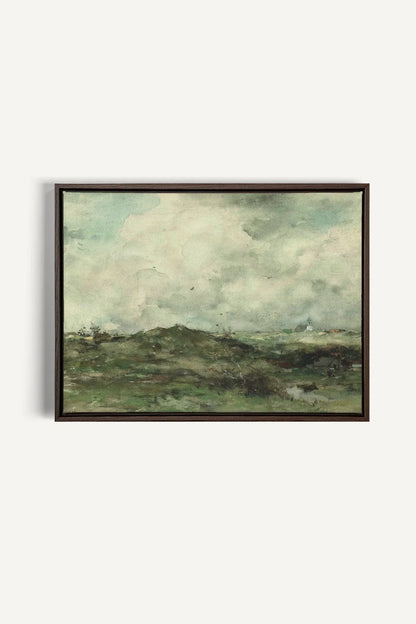 OLEKA CANVAS - SHORELINE, Oeuvre sur toile étirée, encadré Brun Noyer