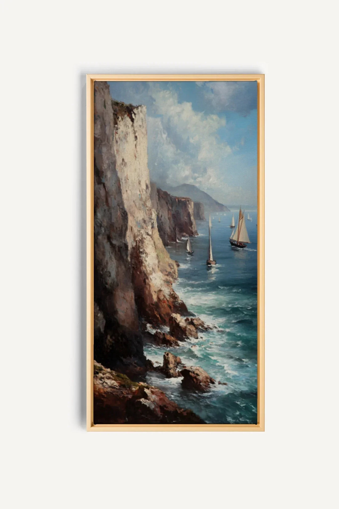 OLEKA CANVAS - SHORES OF INFINITY, Oeuvre sur toile étirée, encadré Naturel Clair