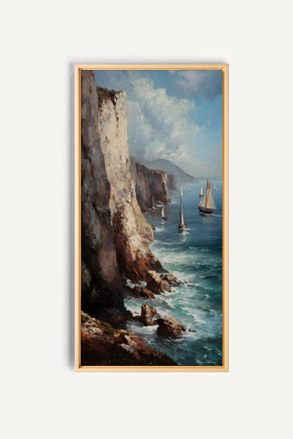 OLEKA CANVAS - SHORES OF INFINITY, Oeuvre sur toile étirée, encadré Naturel Clair