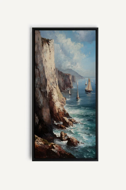 OLEKA CANVAS - SHORES OF INFINITY, Oeuvre sur toile étirée, encadré Noir