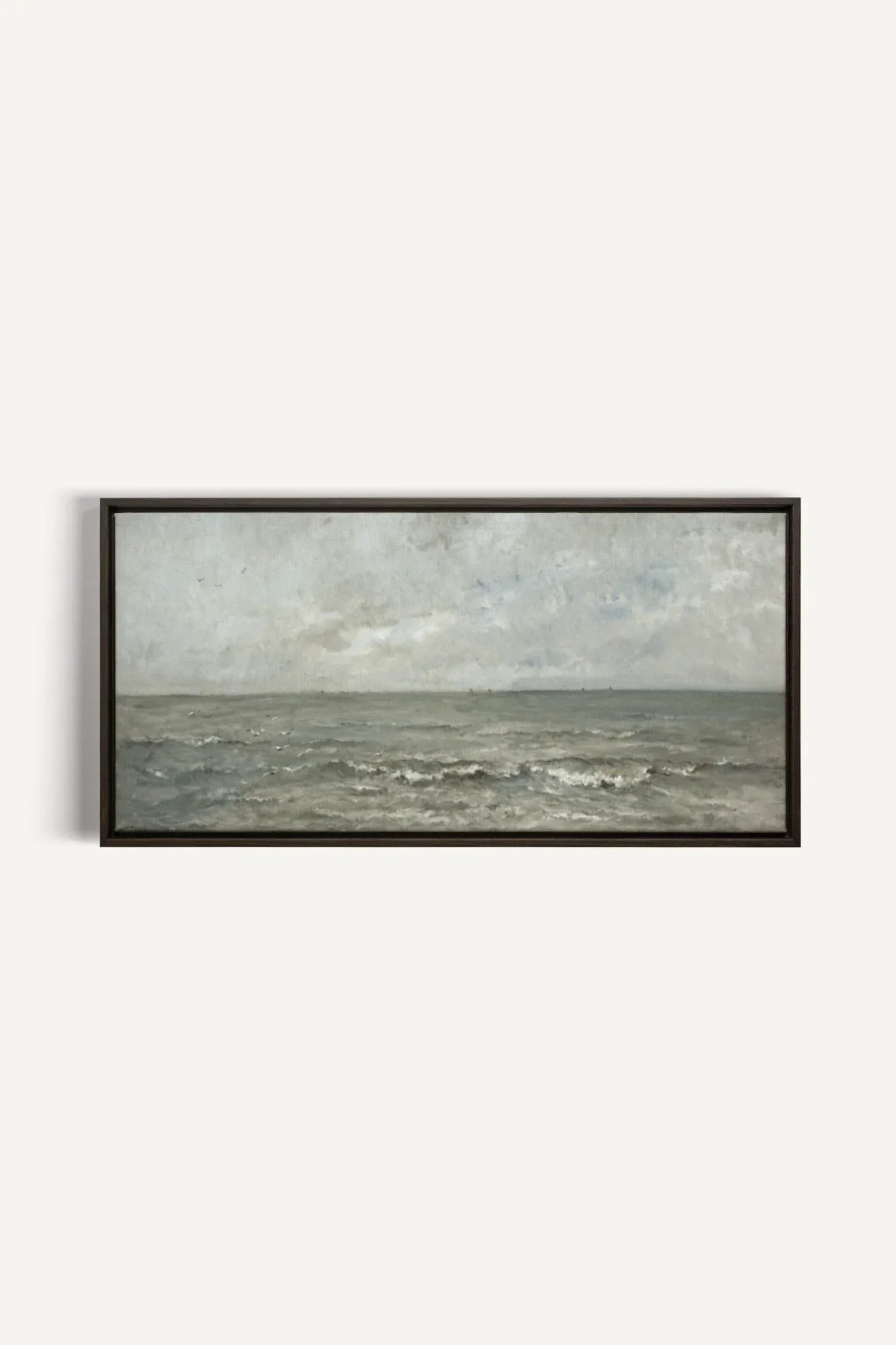 OLEKA CANVAS - SIGNATURE SEASCAPE, Oeuvre sur toile étirée, encadré Brun Noyer