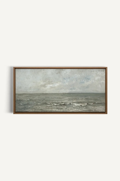 OLEKA CANVAS - SIGNATURE SEASCAPE, Oeuvre sur toile étirée, encadré Brun Chêne