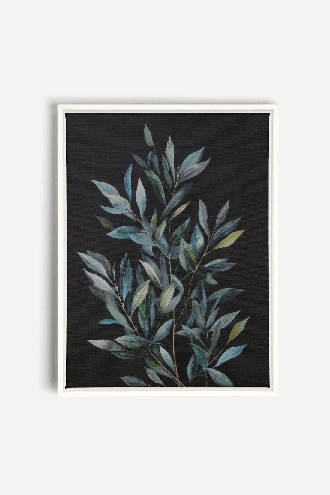 SILENCE BORÉAL, Oeuvre sur toile étirée, encadré Blanc