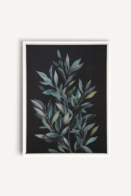 SILENCE BORÉAL, Oeuvre sur toile étirée, encadré Blanc