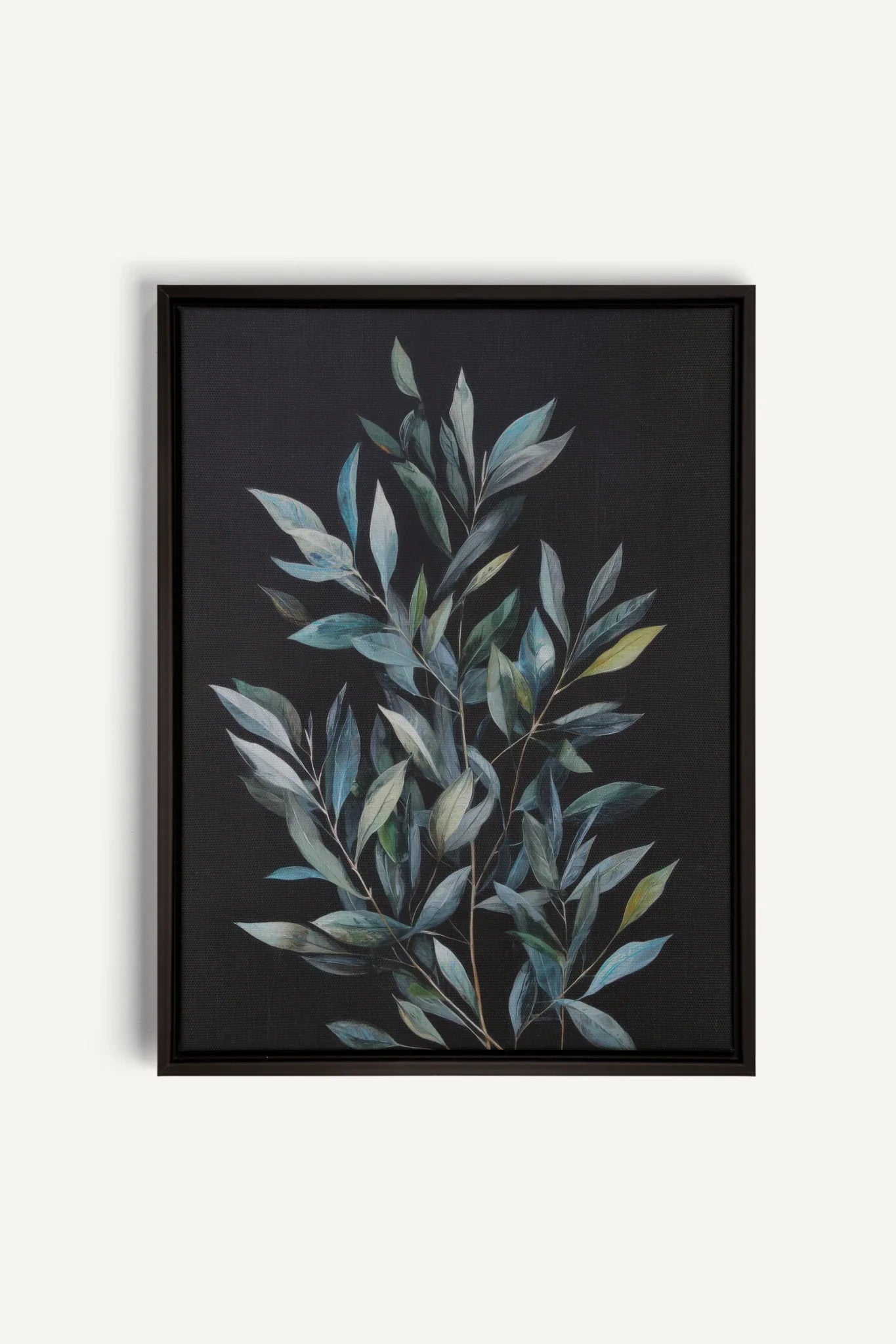 SILENCE BORÉAL, Oeuvre sur toile étirée, encadré Noir