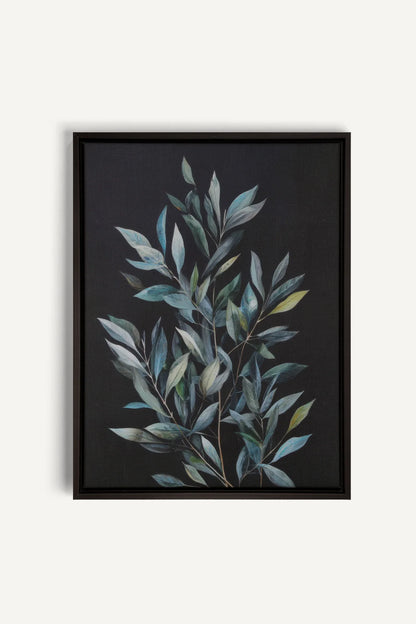 SILENCE BORÉAL, Oeuvre sur toile étirée, encadré Noir