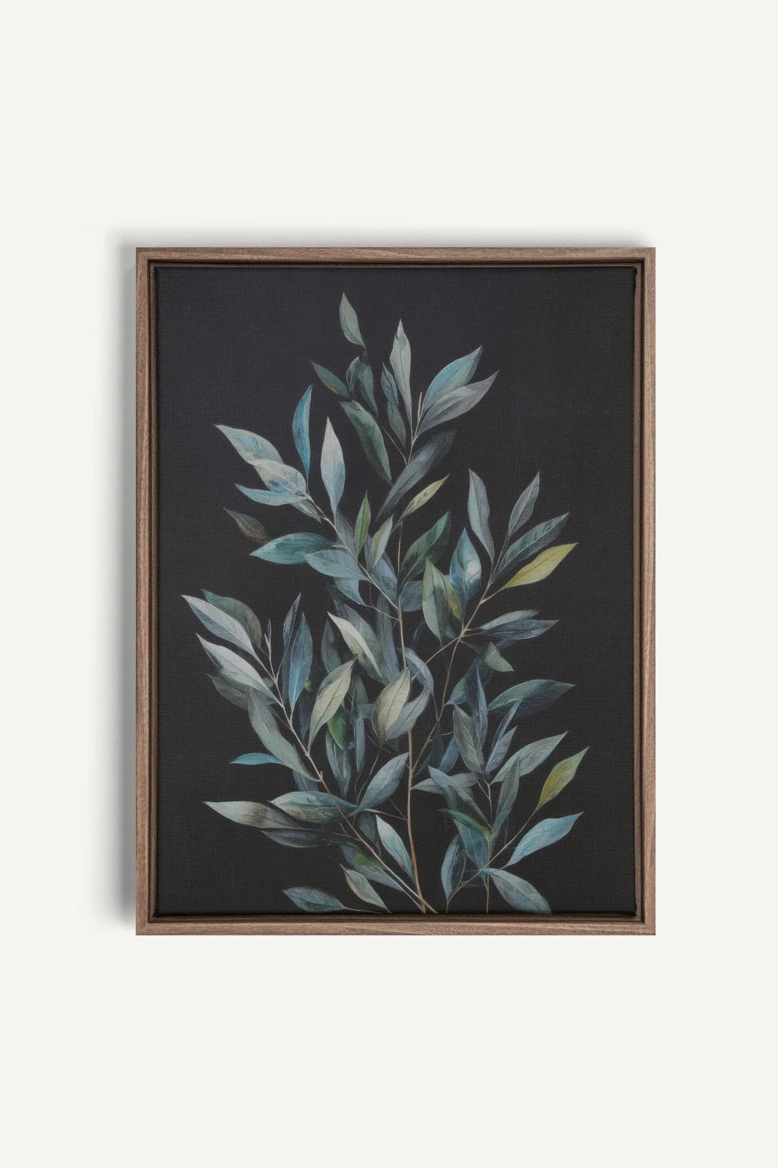 SILENCE BORÉAL, Oeuvre sur toile étirée, encadré Brun Chêne