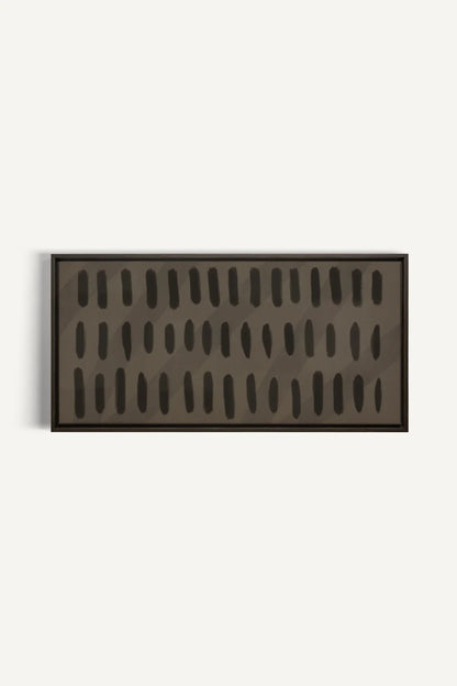 OLEKA CANVAS - SILENT BEATS, Oeuvre sur toile étirée, encadré Brun Noyer