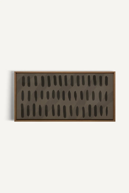 OLEKA CANVAS - SILENT BEATS, Oeuvre sur toile étirée, encadré Brun Chêne
