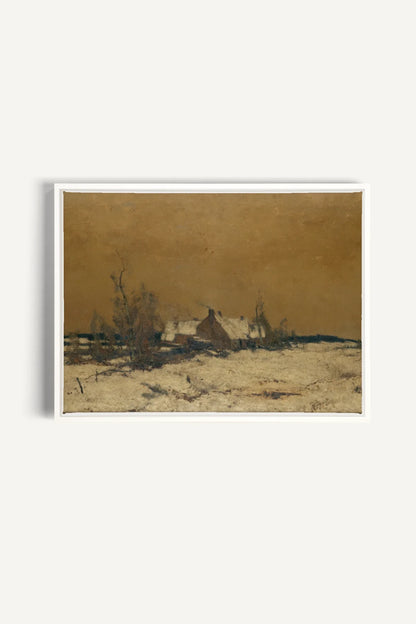 SILENT HOUSE, Oeuvre sur toile étirée, encadré Blanc