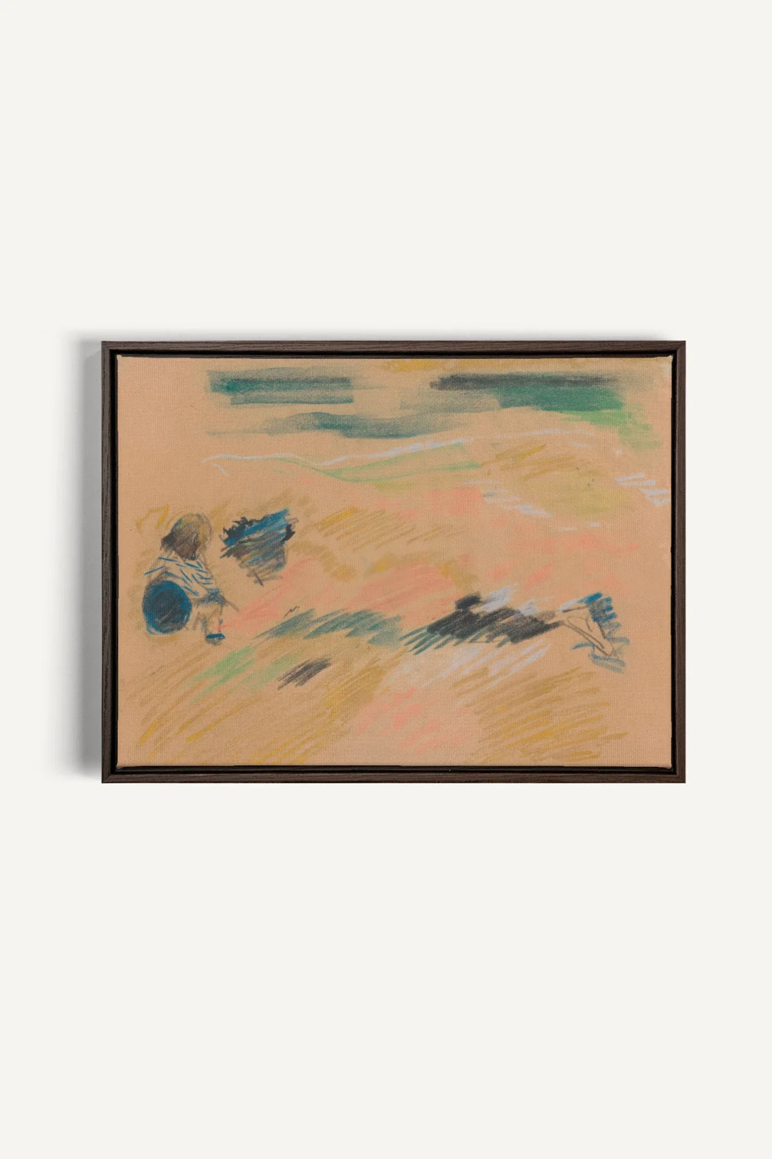 SKETCH OF LIGHT, Oeuvre sur toile étirée, encadré Brun Noyer