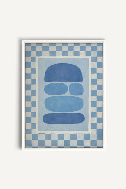 SKYBOARD, Oeuvre sur toile étirée, encadré Blanc