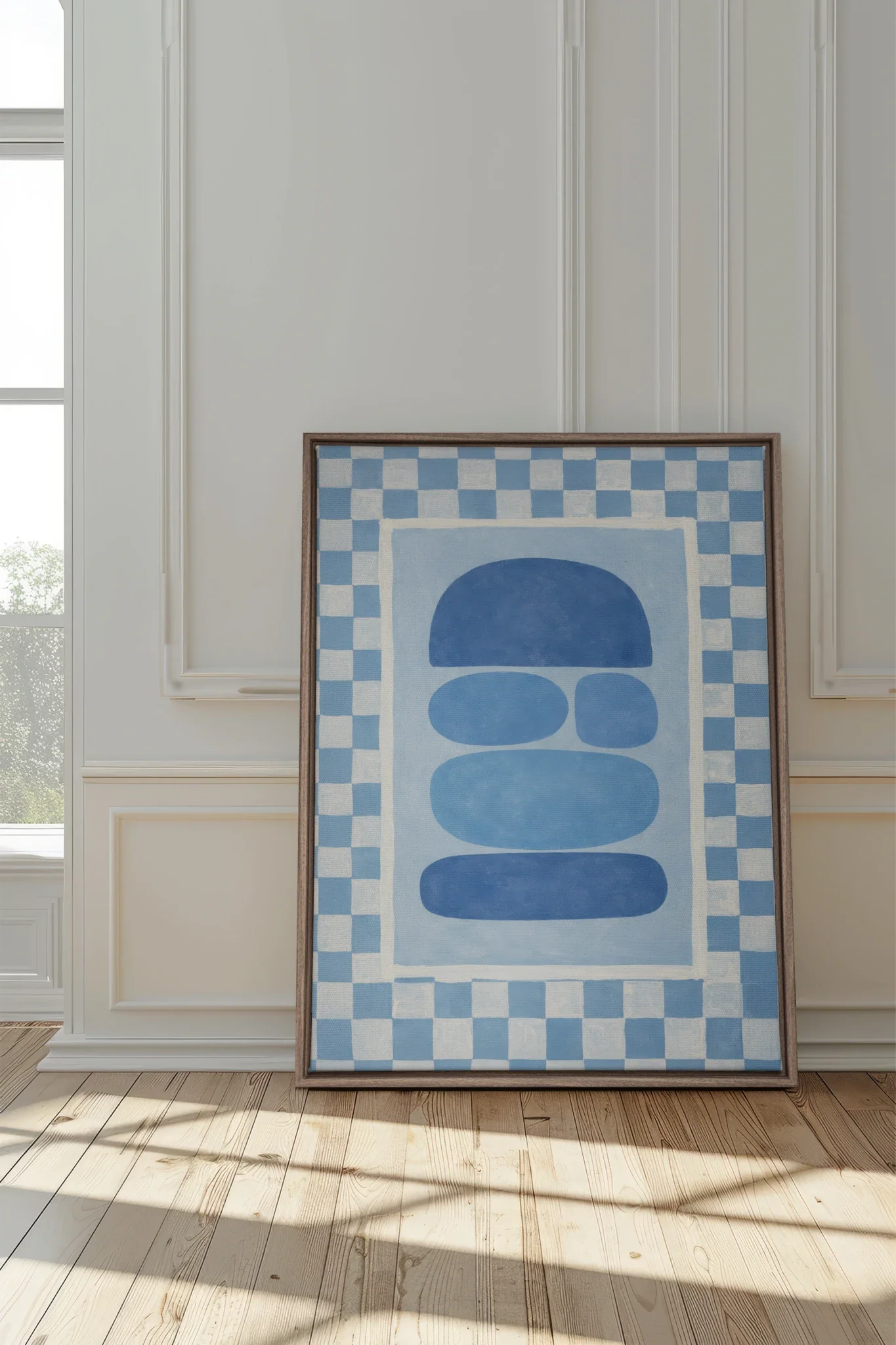 SKYBOARD, Oeuvre sur toile étirée, encadré Brun Chêne