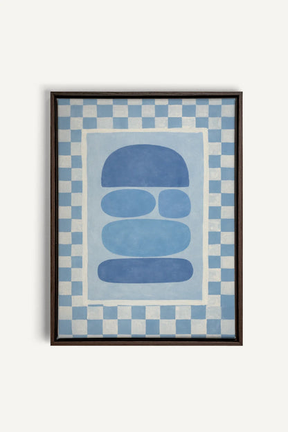SKYBOARD, Oeuvre sur toile étirée, encadré Brun Noyer