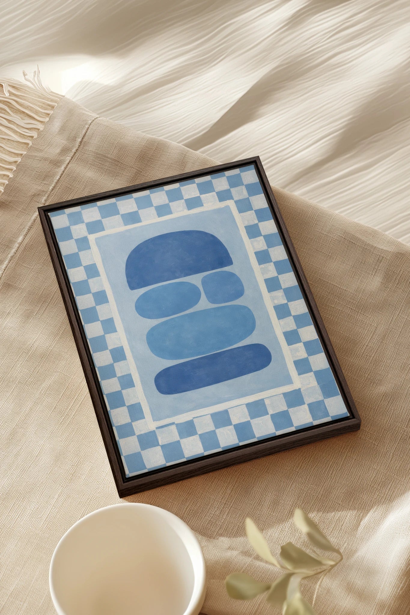 SKYBOARD, Oeuvre sur toile étirée, encadré Brun Noyer