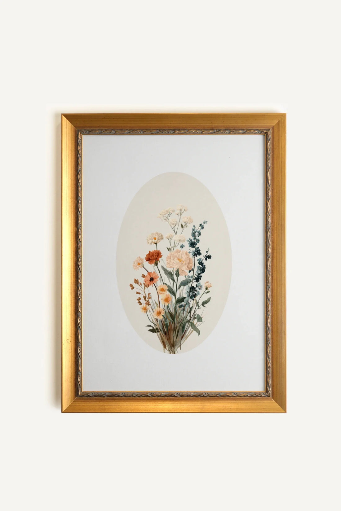 SOFT BLOOM, Oeuvre sur toile rigide, encadré Vintage Or
