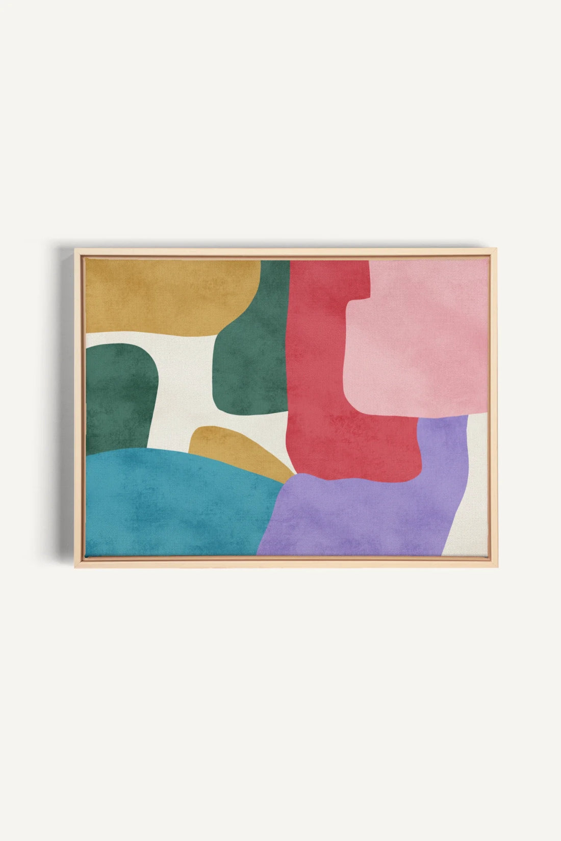 SOFT MOSAIC, Oeuvre sur toile étirée, encadré Naturel Clair
