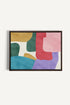 OLEKA CANVAS - SOFT MOSAIC, Oeuvre sur toile étirée, encadré Brun Noyer