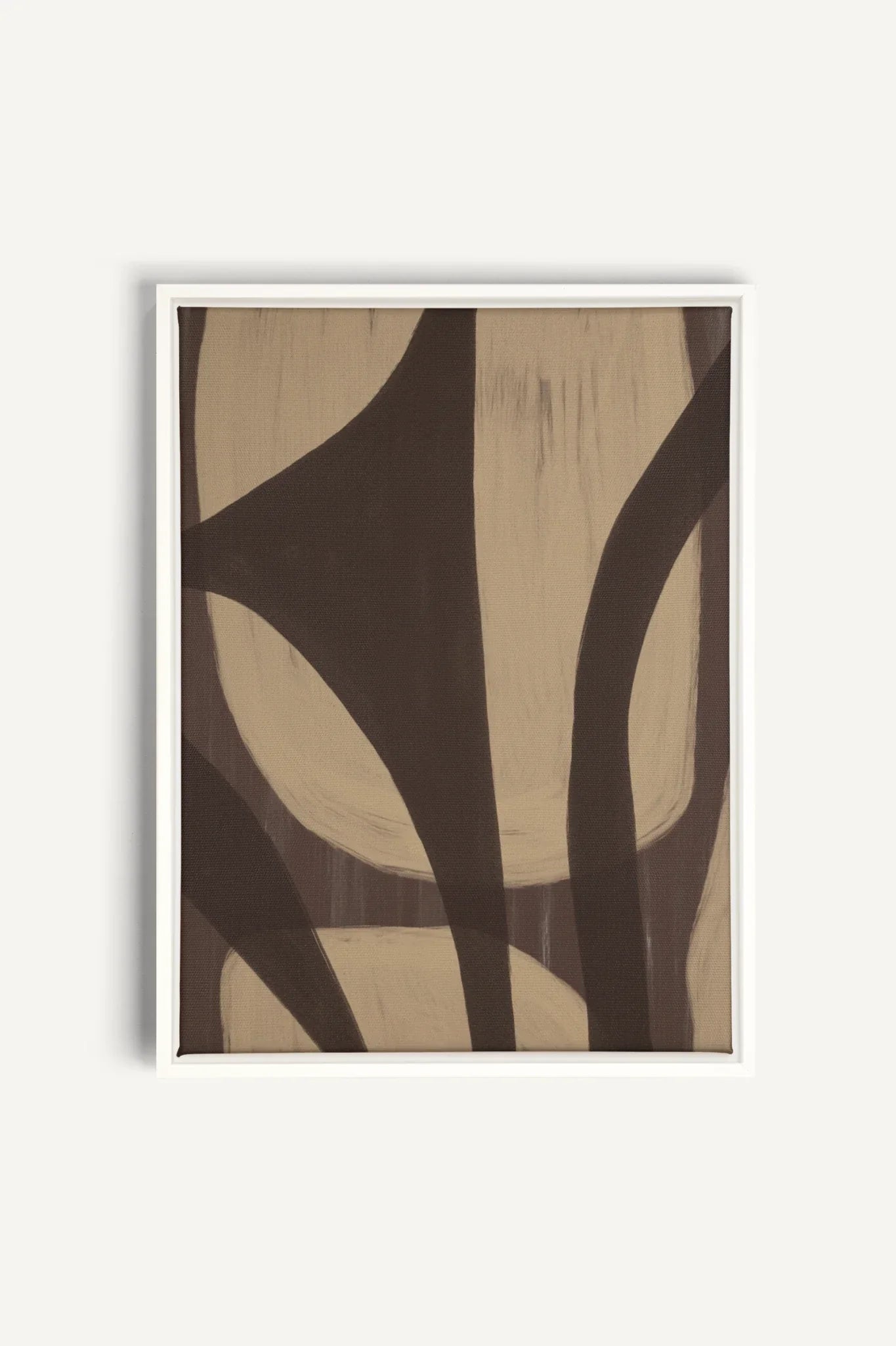 OLEKA CANVAS - SOFT PATHWAYS, Oeuvre sur toile étirée, encadré Blanc
