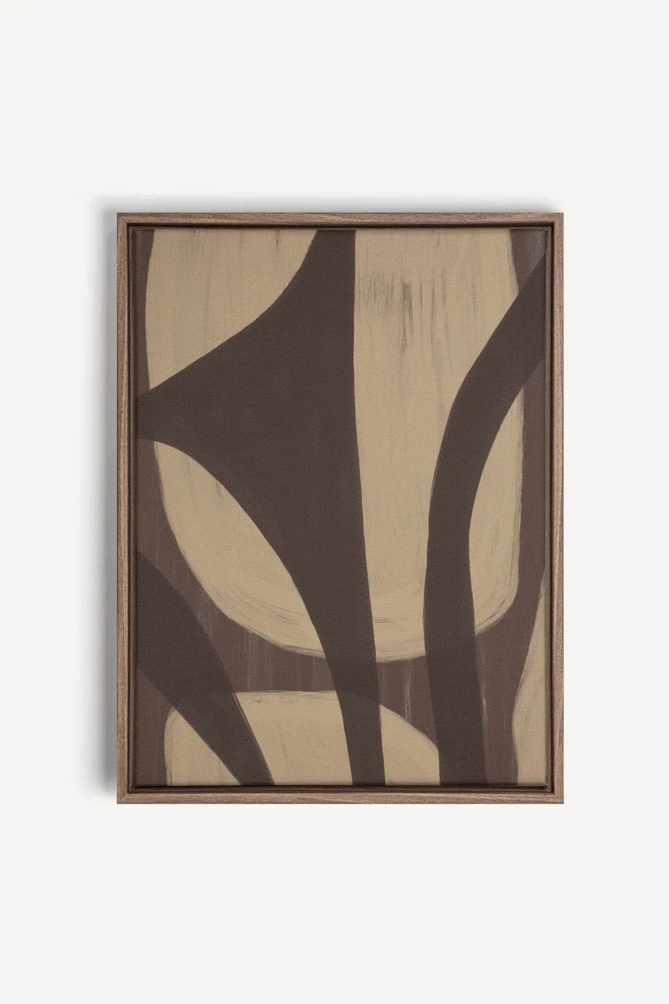 OLEKA CANVAS - SOFT PATHWAYS, Oeuvre sur toile étirée, encadré Brun Chêne