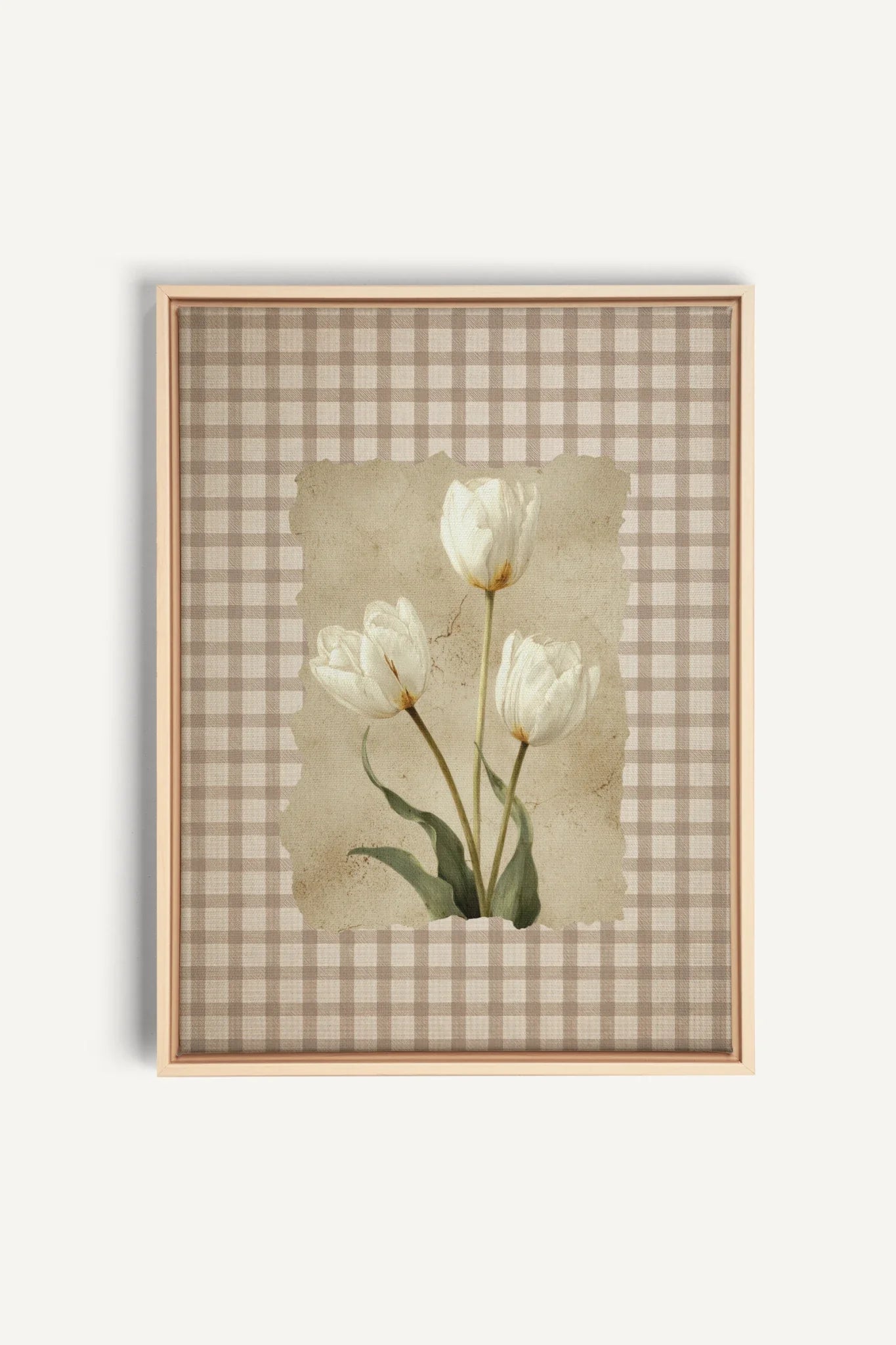 SOFT SPRING, Oeuvre sur toile étirée, encadré Naturel Clair