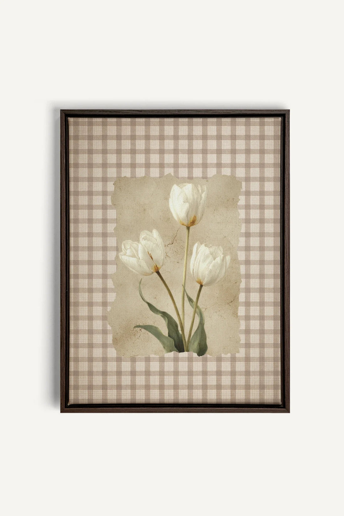 SOFT SPRING, Oeuvre sur toile étirée, encadré Brun Noyer