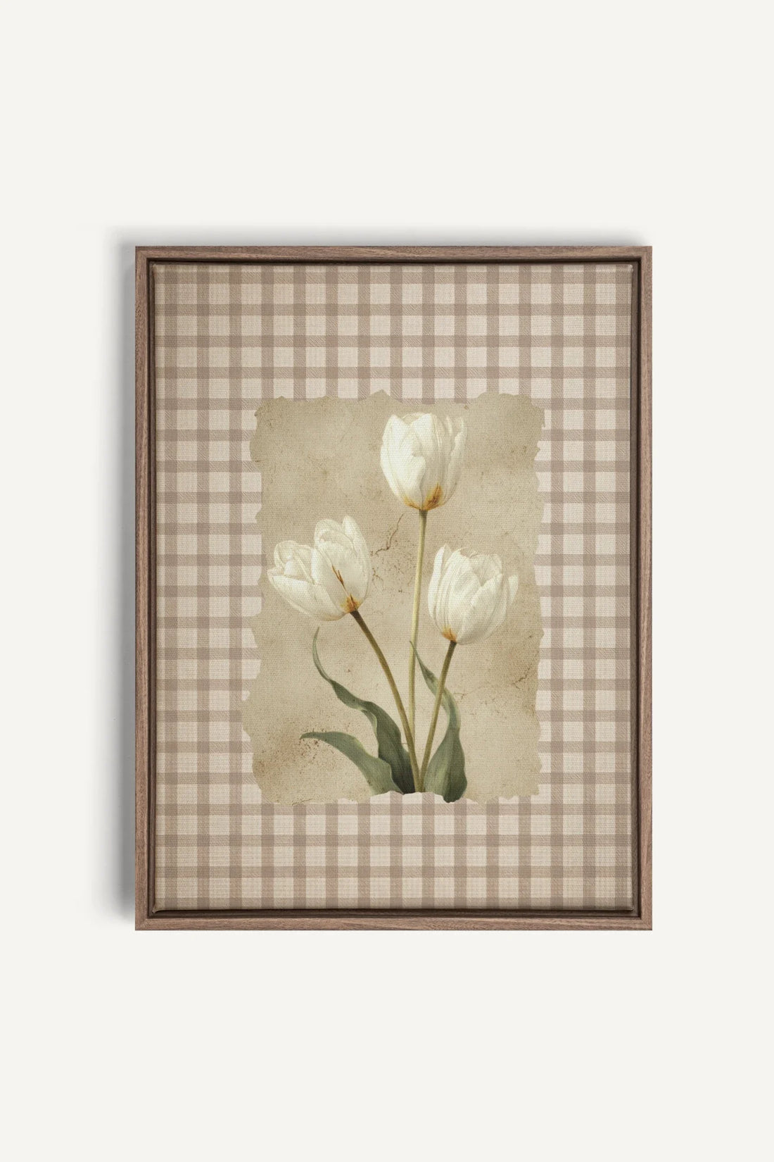 SOFT SPRING, Oeuvre sur toile étirée, encadré Brun Chêne