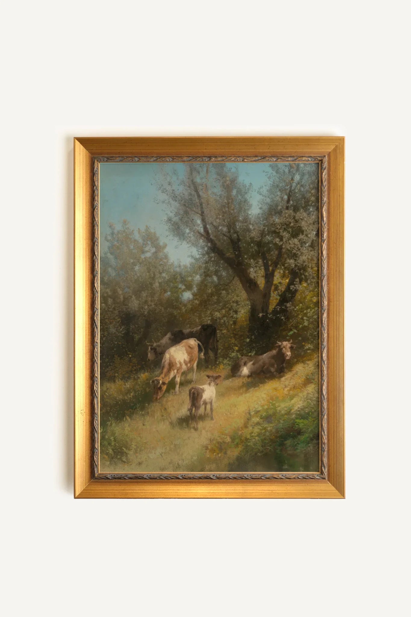 SOUFFLE DE PRAIRIE, Artwork on rigid canvas, framed in Vintage Gold