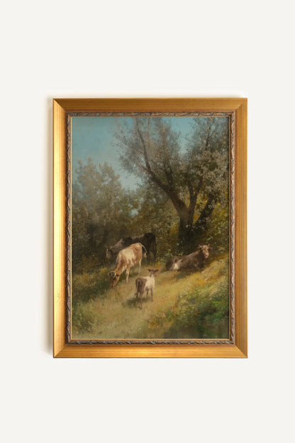 SOUFFLE DE PRAIRIE, Artwork on rigid canvas, framed in Vintage Gold