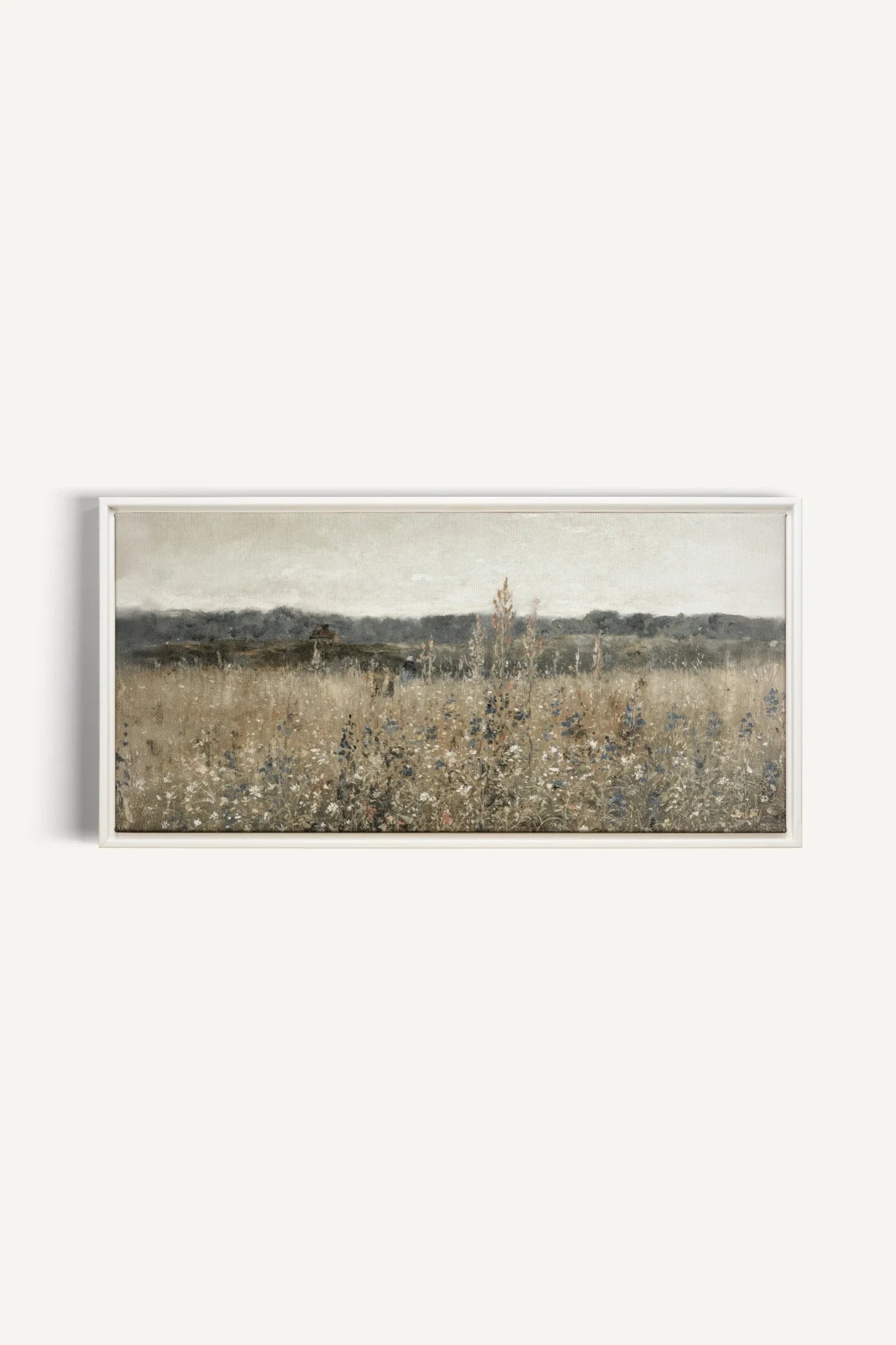 SOUFFLE DES PRÉS, Work on stretched canvas, framed White