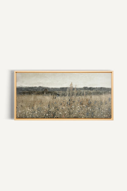 SOUFFLE DES PRÉS, Oeuvre sur toile étirée, encadré Naturel Clair
